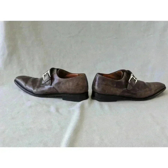 Magnanni Marco Cuero Single Monk Strap Gray Mens Dress 13276 Sz 10.5 M - Picture 7 of 16